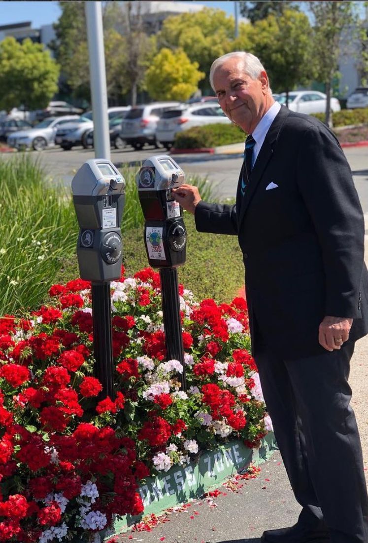 Carlton Lund at the Carlsbad Kindness Meters