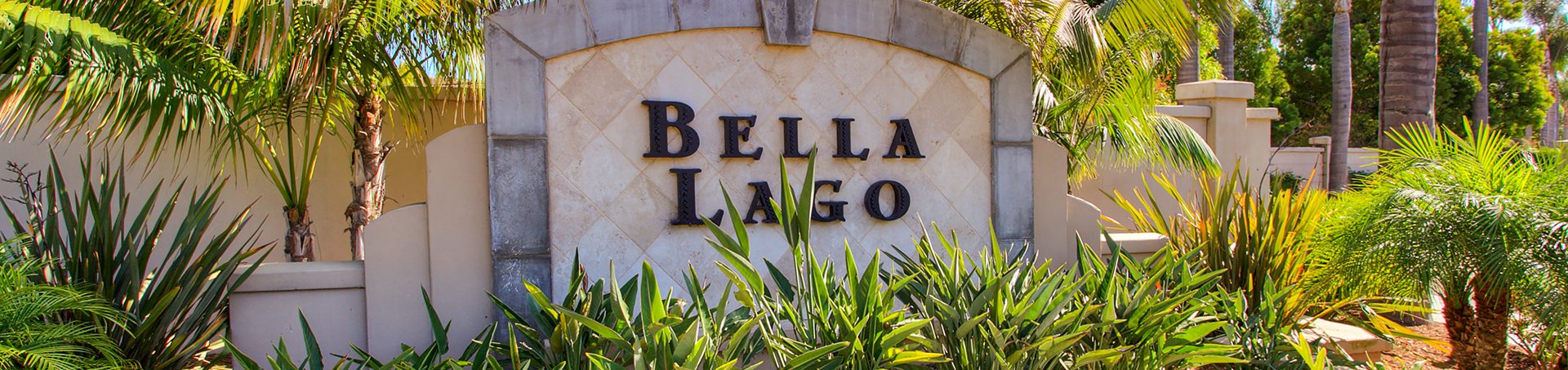 Bella Lago entry monument in Aviara