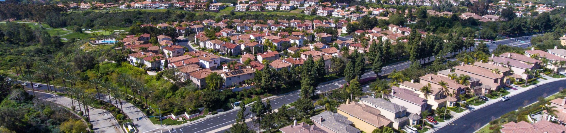Aviara homes near Cristalla from the air, looking toward the coast