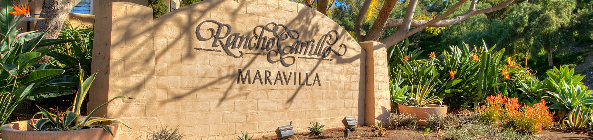Rancho Carrillo Maravilla entry monument