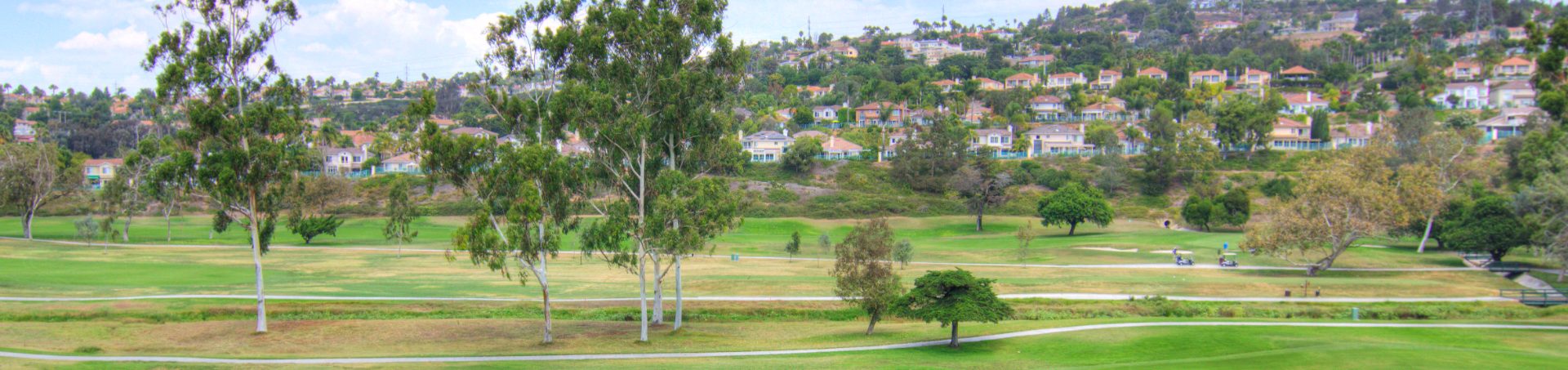 The golf course at La Costa, with hillside homes beyond