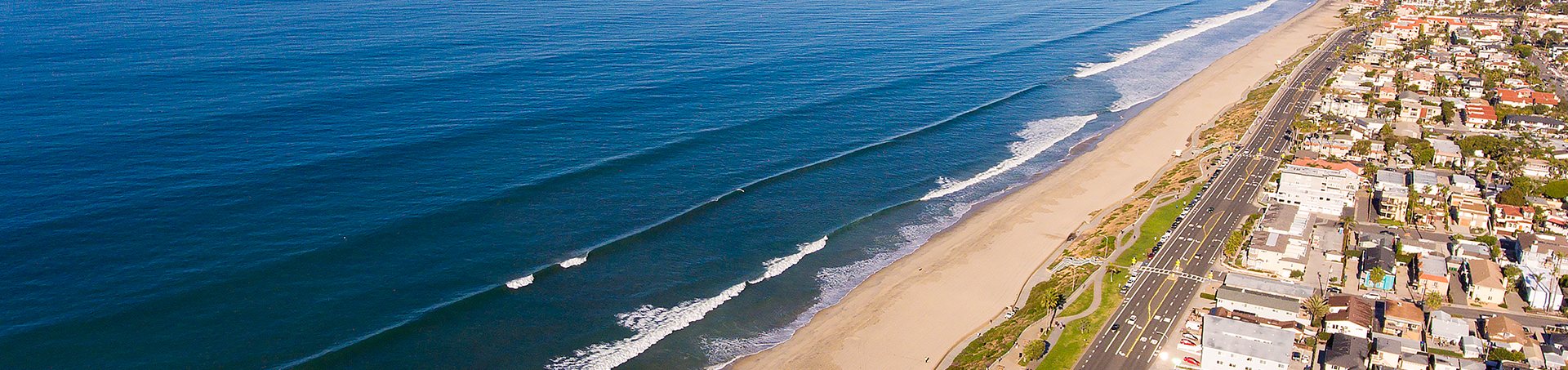 The Carlsbad coastline at Tamarack, looking south