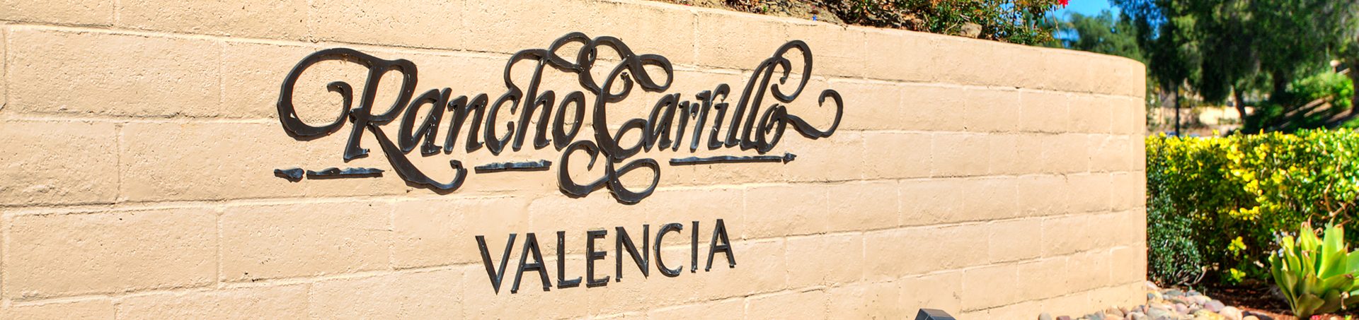 Rancho Carrillo Valencia entry monument