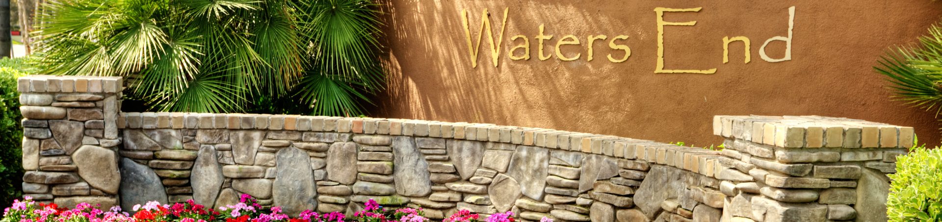 Waters End entry monument